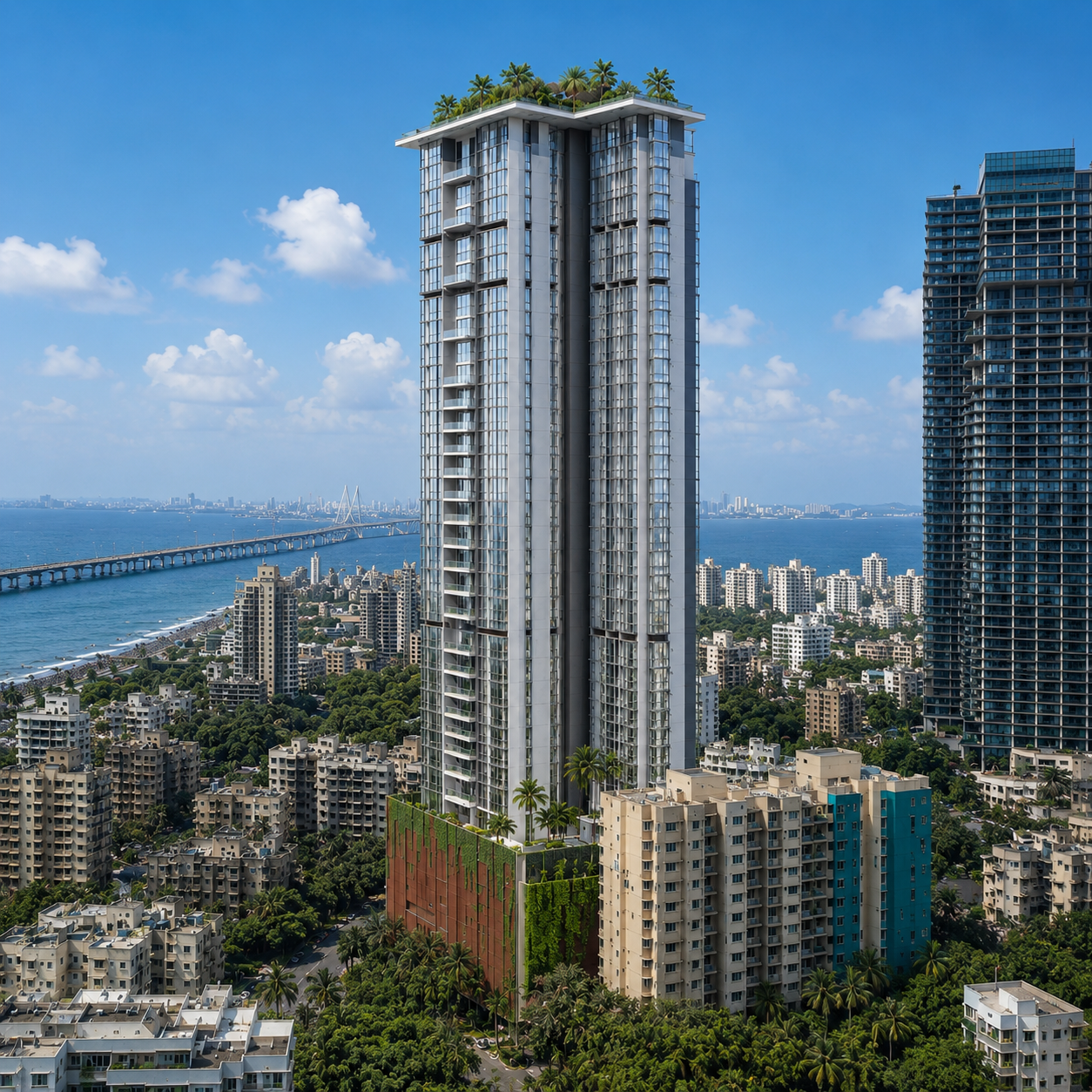Sugee Marina Bay sea view luxury residences at Worli - artistic impression